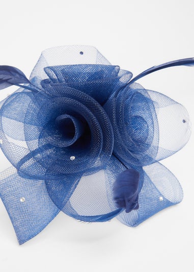 Quiz Navy Feather Headband Fascinator
