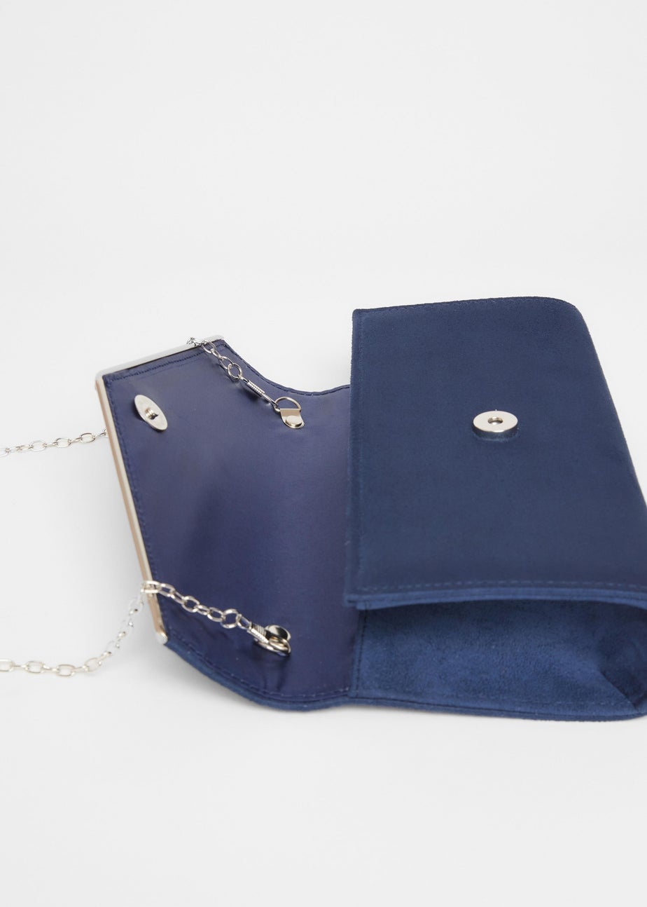 Quiz Navy Thin Clutch Bag