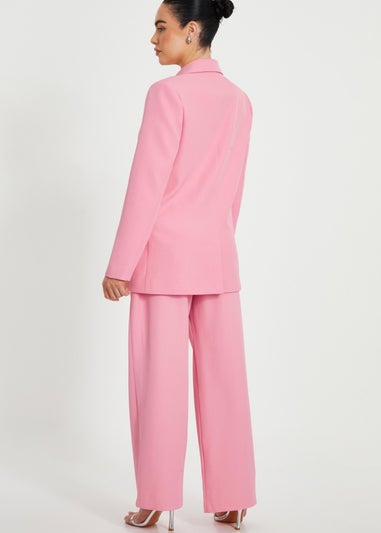 Quiz Coral Petite Woven Wide Leg Trousers