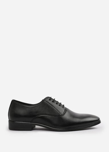 Where's That From Black PU Nick Oxford Lace Up Work Dress Shoes