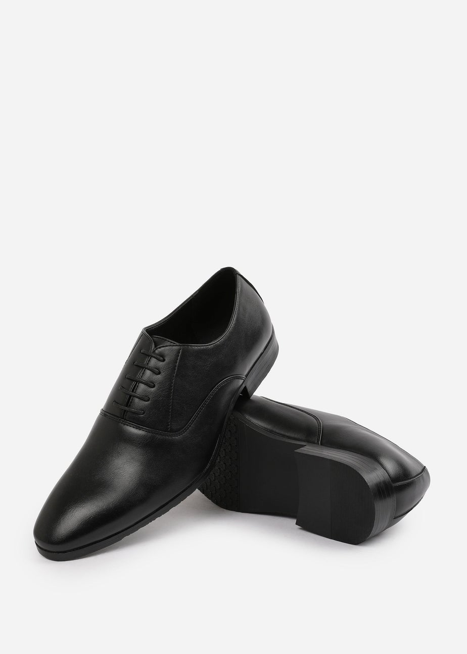 Where's That From Black PU Nick Oxford Lace Up Work Dress Shoes