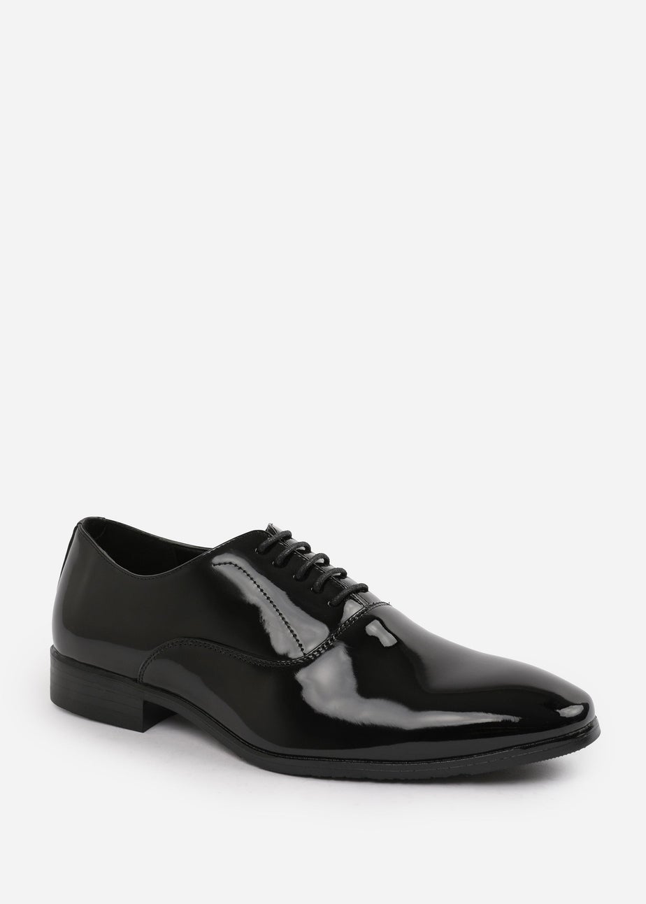 Where's That From Black Patent Nick Oxford Lace Up Work Dress Shoes