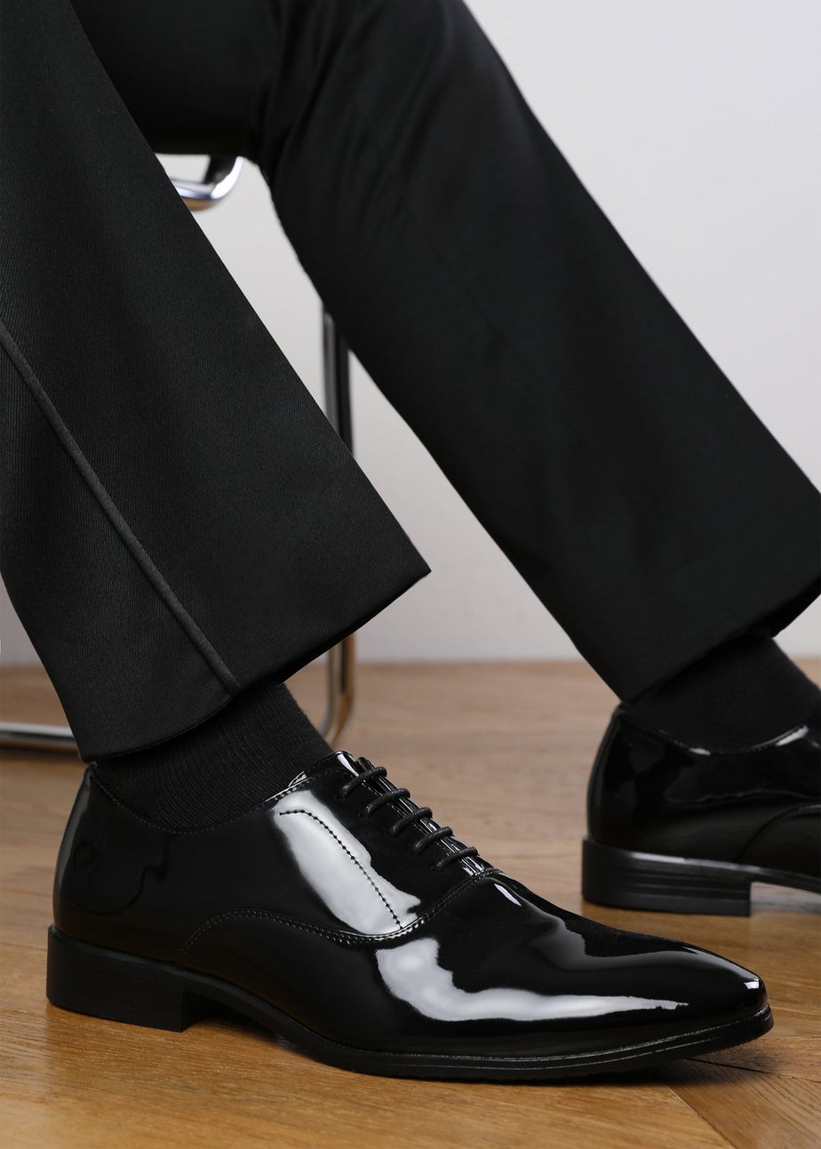 Where's That From Black Patent Nick Oxford Lace Up Work Dress Shoes
