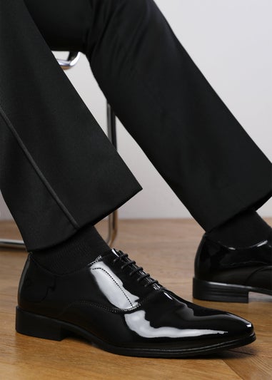 Where's That From Black Patent Nick Oxford Lace Up Work Dress Shoes