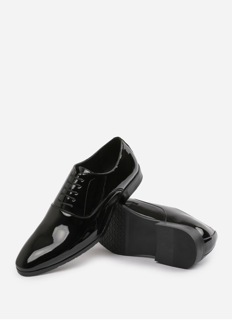 Where's That From Black Patent Nick Oxford Lace Up Work Dress Shoes