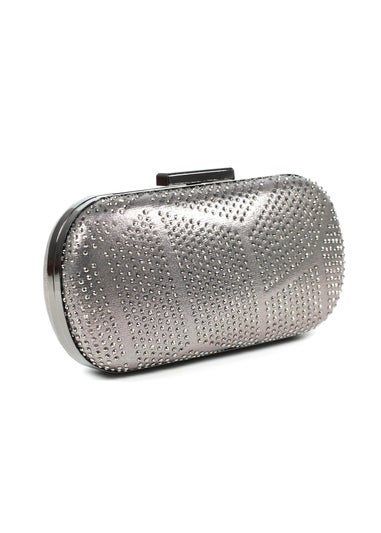 Lunar Francie Pewter Gemstone Clutch Bag