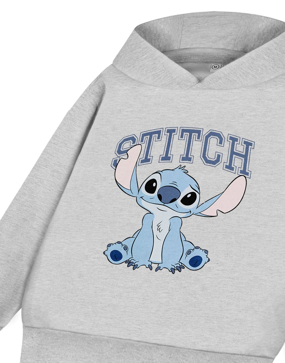 Vanilla Underground Disney Lilo & Stitch College Kids Grey Hoodie (3-14 years)