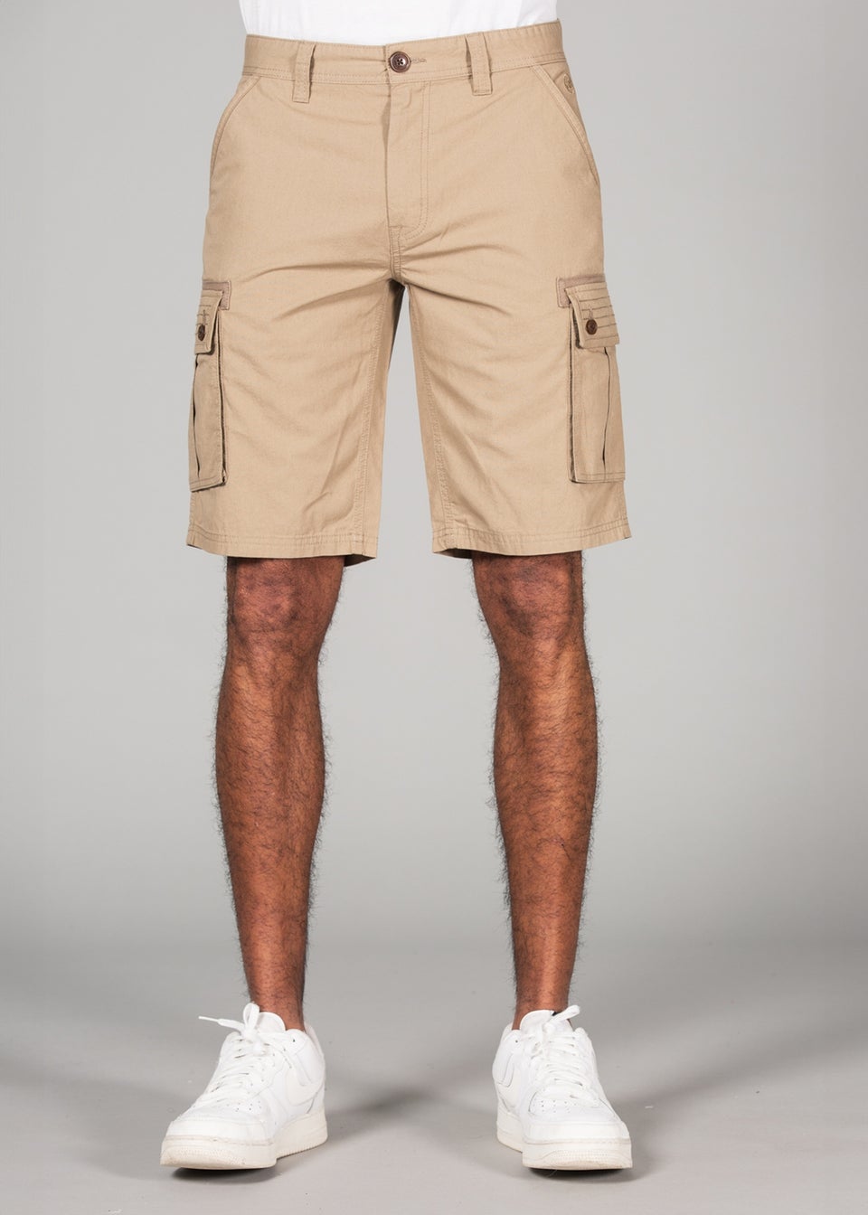Tokyo Laundry Stone Cotton Cargo Style Short With Pockets