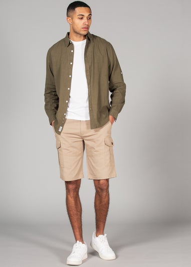 Tokyo Laundry Stone Cotton Cargo Style Short With Pockets