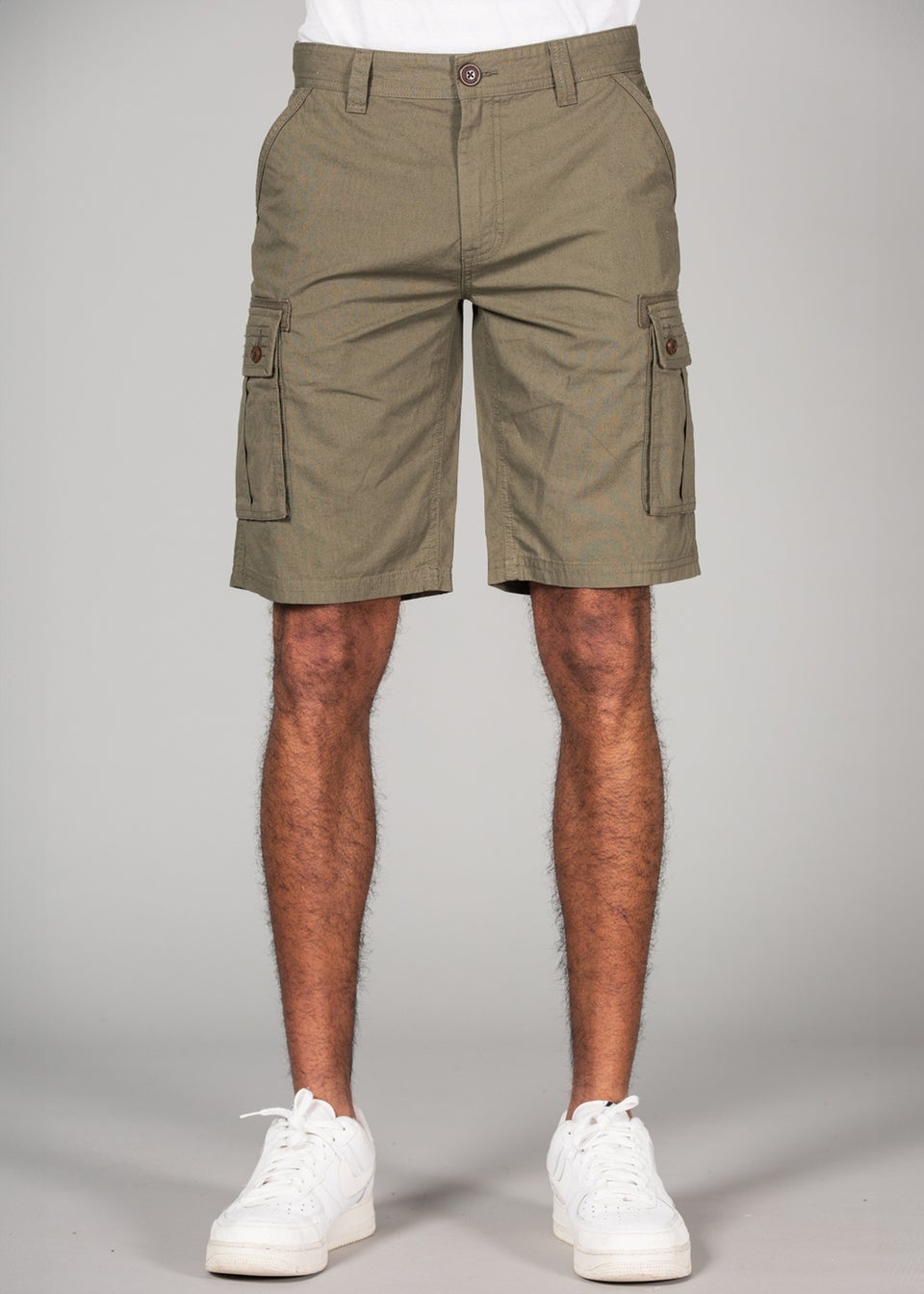 Tokyo Laundry Olive Cotton Cargo Style Short With Pockets