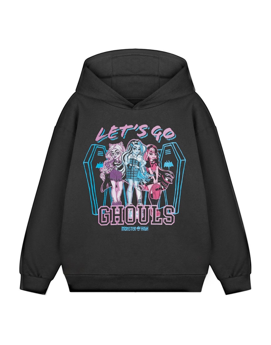 Vanilla Underground Monster High Let's Go Ghouls Kids Black Hoodie (3-14 years)