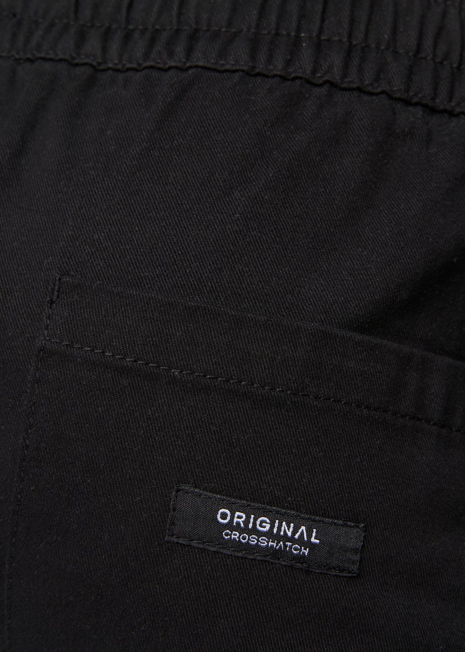 Crosshatch Black Blansmoore Elastic Waist Shorts