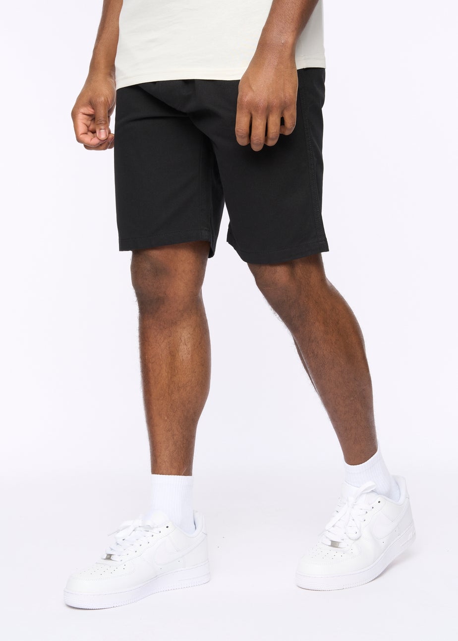 Crosshatch Black Blansmoore Elastic Waist Shorts