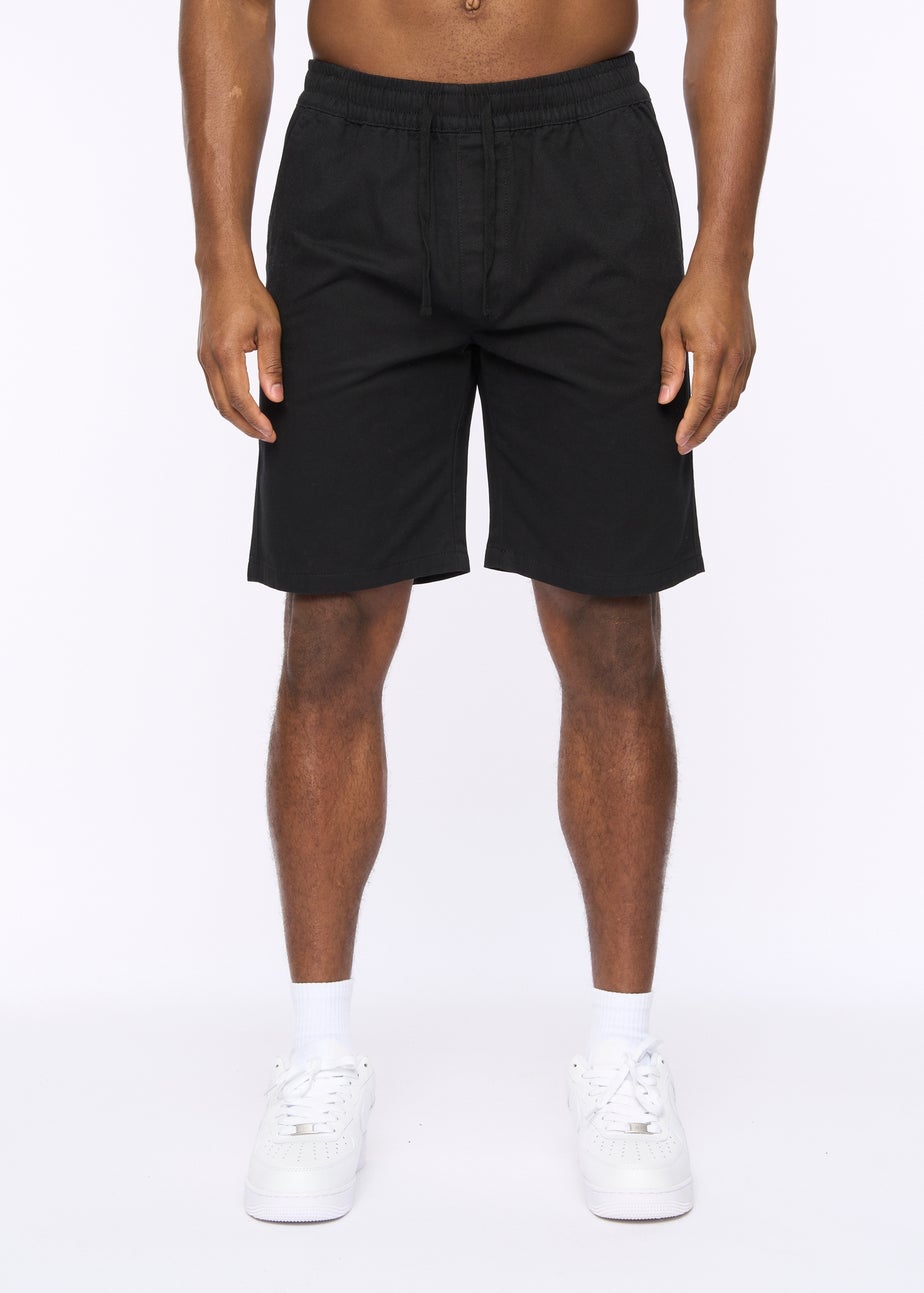 Crosshatch Black Blansmoore Elastic Waist Shorts