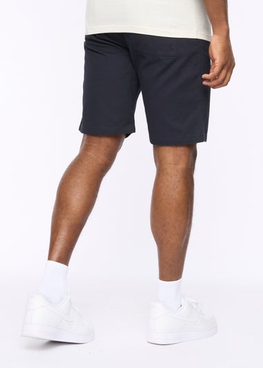 Crosshatch Navy Blansmoore Elastic Waist Shorts