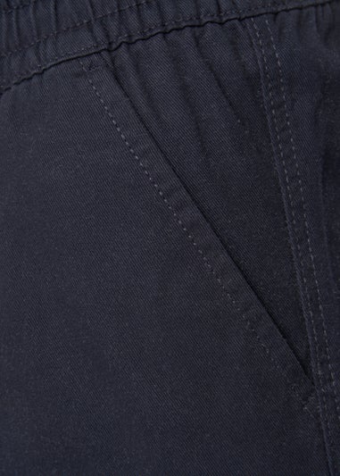 Crosshatch Navy Blansmoore Elastic Waist Shorts