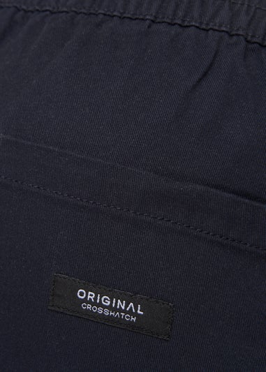 Crosshatch Navy Blansmoore Elastic Waist Shorts