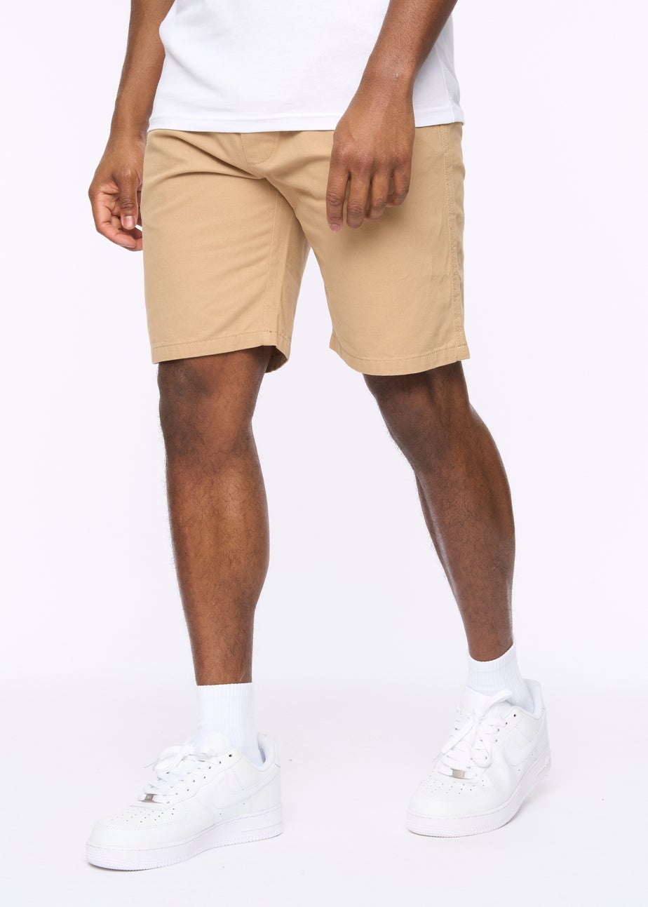 Crosshatch Stone Blansmoore Elastic Waist Shorts