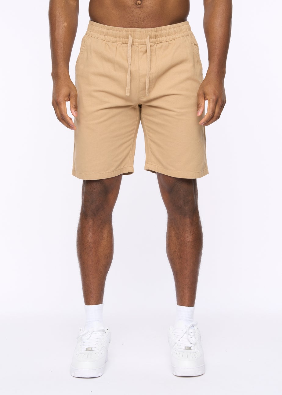 Crosshatch Stone Blansmoore Elastic Waist Shorts