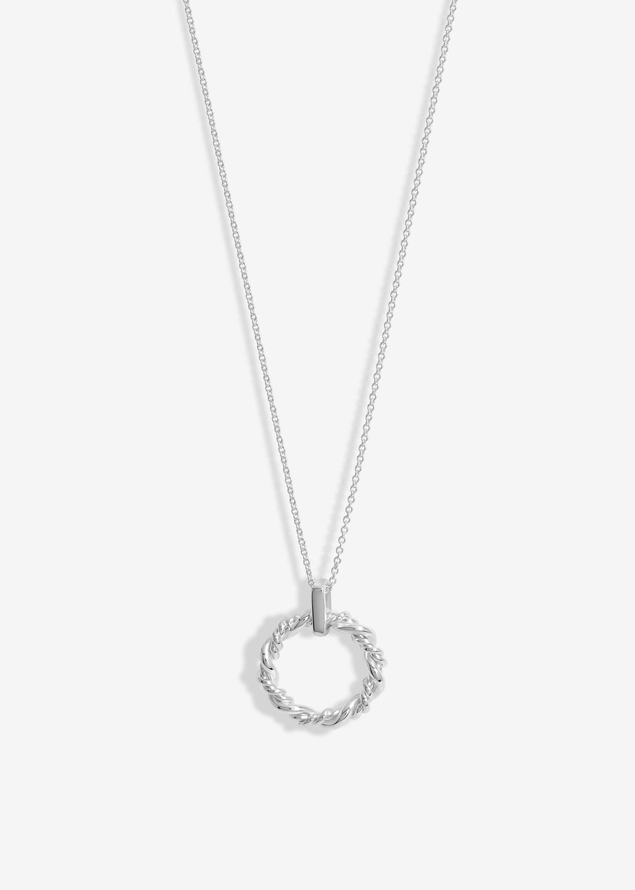 Simply Silver Sterling Silver 925 Twisted Open Wreath Pendant