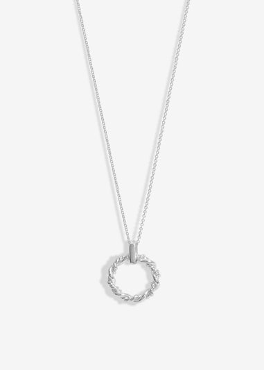 Simply Silver Sterling Silver 925 Twisted Open Wreath Pendant