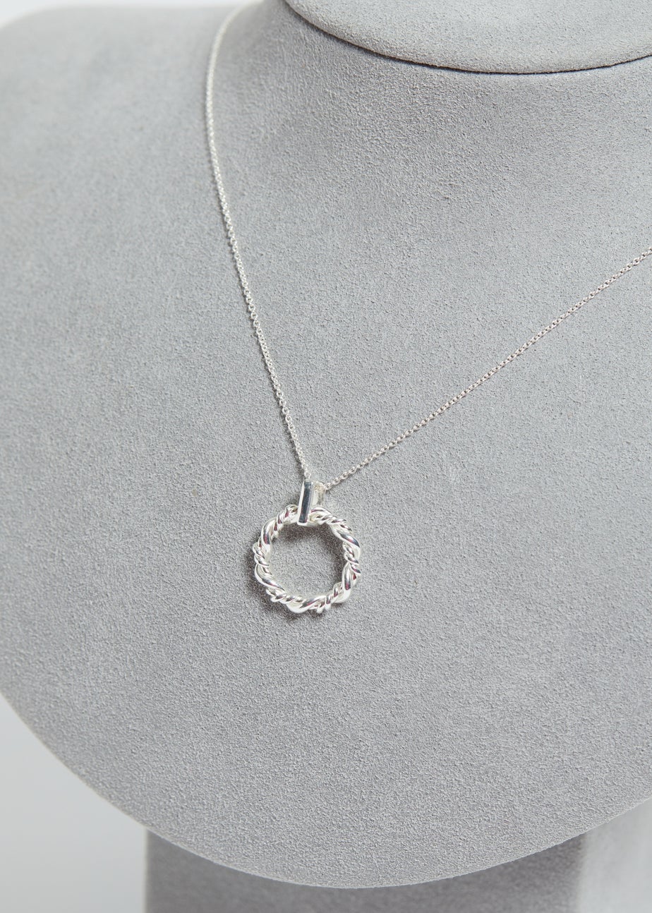 Simply Silver Sterling Silver 925 Twisted Open Wreath Pendant