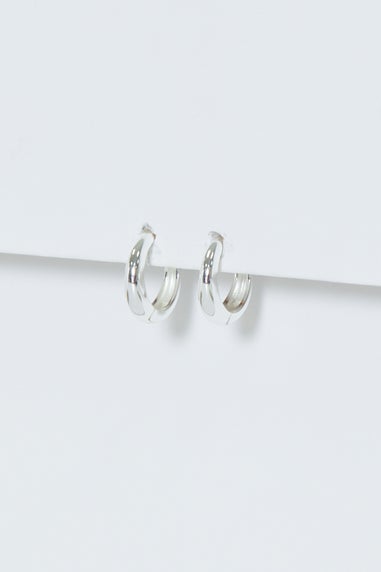 Simply Silver Sterling Silver 925 Polished Mini Hoop Earrings