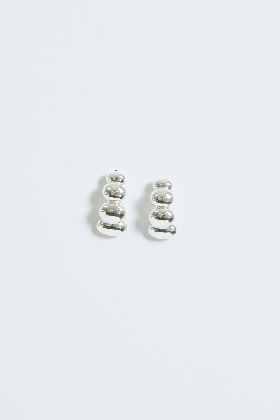 Simply Silver Sterling Silver 925 Polished Graduated Pebble Stud Earrings