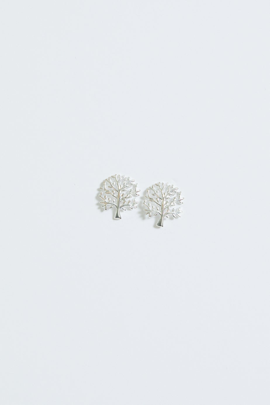 Simply Silver Sterling Silver 925 Polished Meaningful Tree Stud Earrings