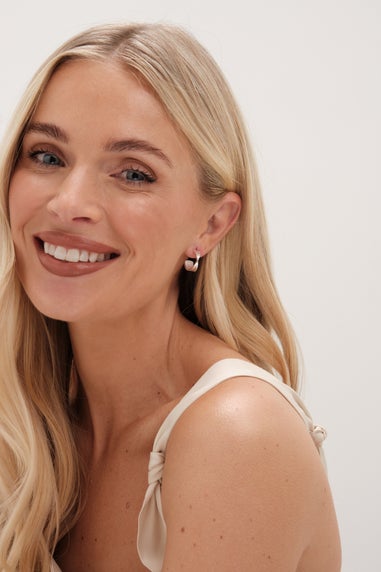 Simply Silver Sterling Silver 925 Polished Twist Hoop Earrings