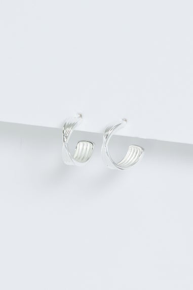 Simply Silver Sterling Silver 925 Polished Twist Hoop Earrings