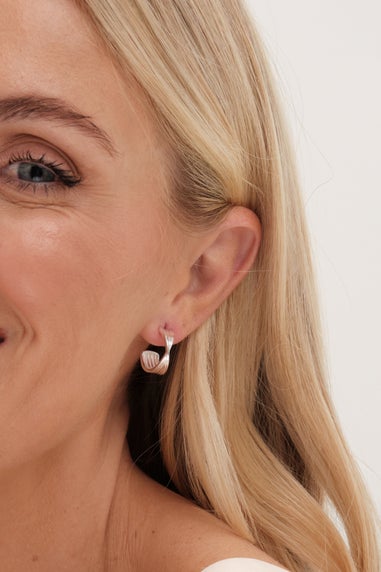 Simply Silver Sterling Silver 925 Polished Twist Hoop Earrings