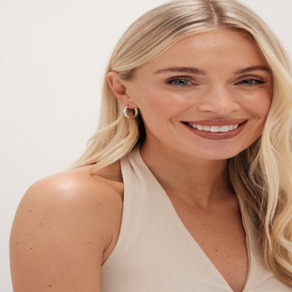 Simply Silver Sterling Silver 925 Polished Diamond Cut Mini Hoop Earrings