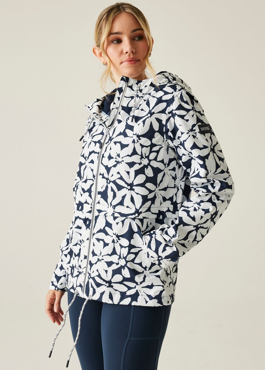 Regatta Navy Large Floral Bayletta II Waterproof Breathable Isotex Jacket