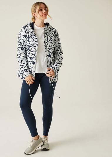 Regatta Navy Large Floral Bayletta II Waterproof Breathable Isotex Jacket