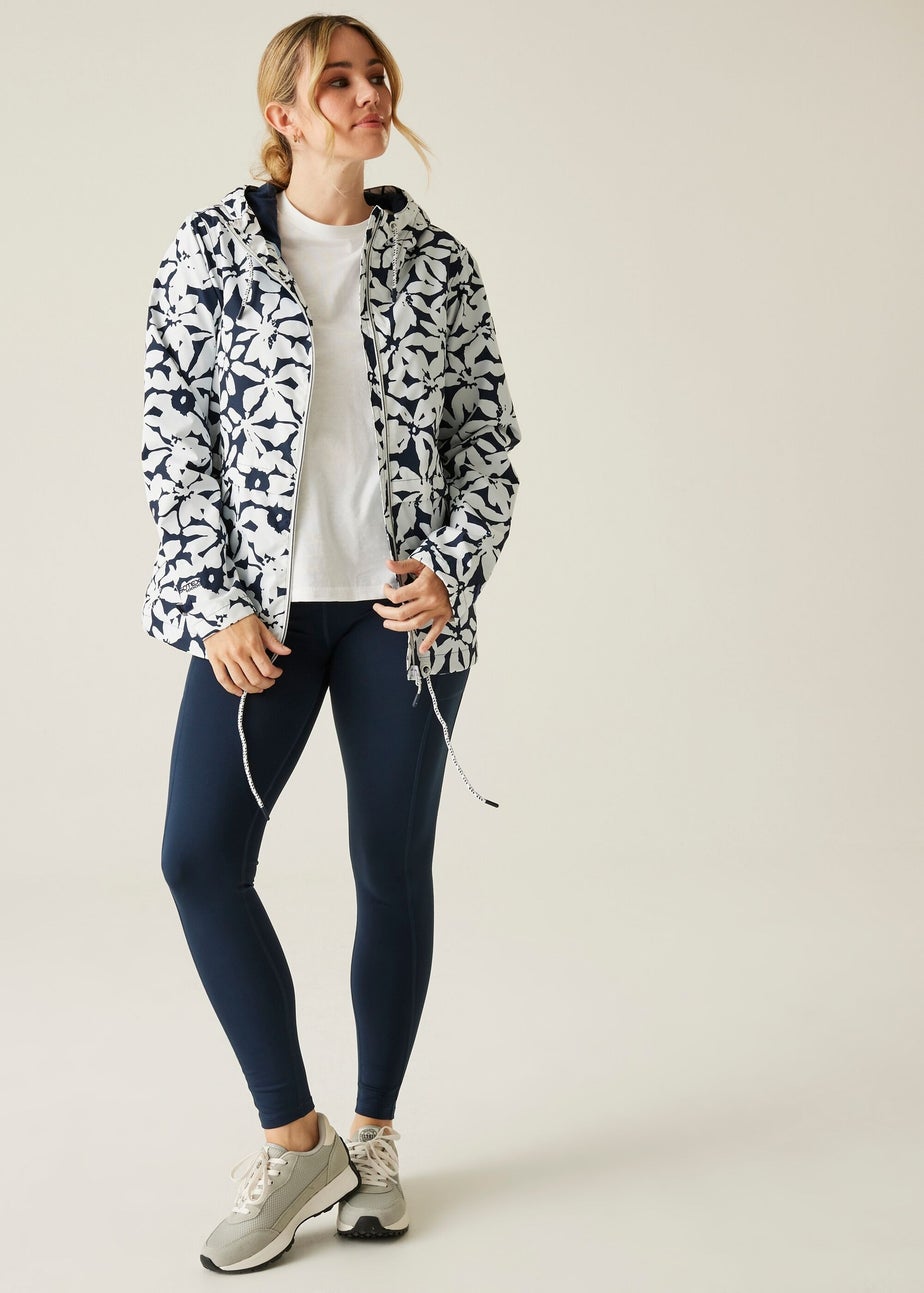 Regatta Navy Large Floral Bayletta II Waterproof Breathable Isotex Jacket