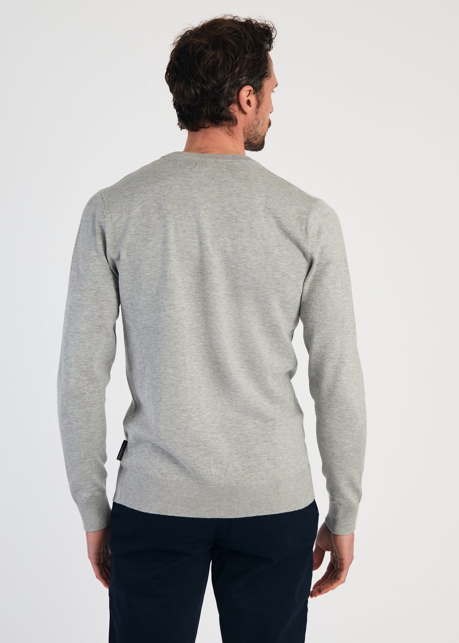 French Connection Light Grey Crew Neck Long Sleeve Knitted Jumper
