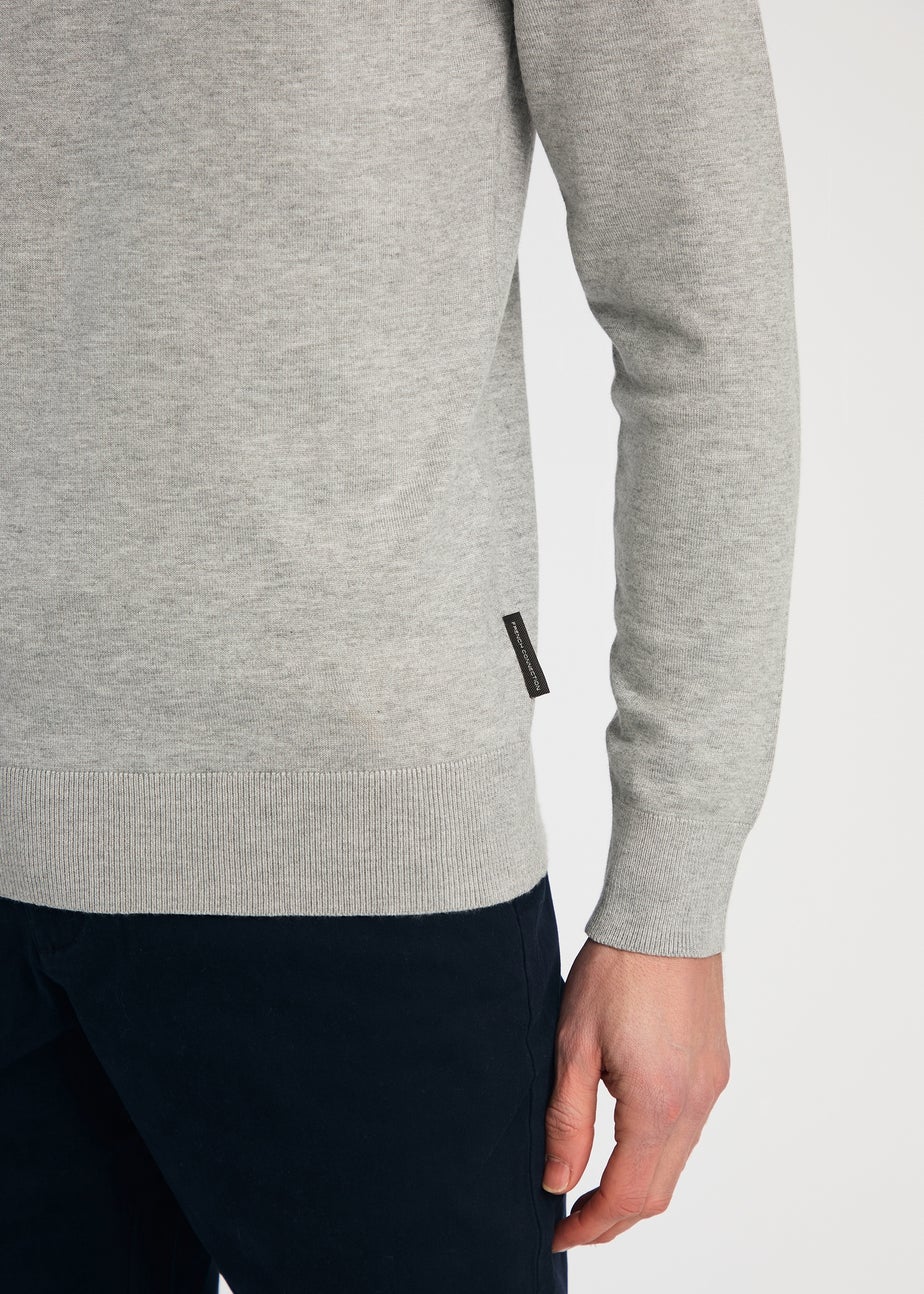 French Connection Light Grey Crew Neck Long Sleeve Knitted Jumper