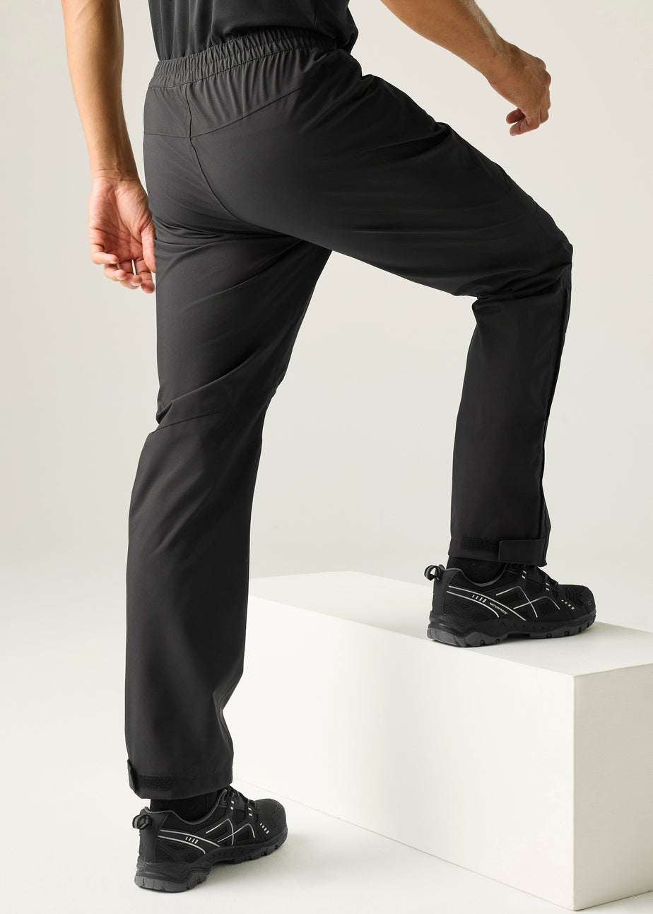 Regatta Black Highton Stret Waterproof, Breathable Trousers
