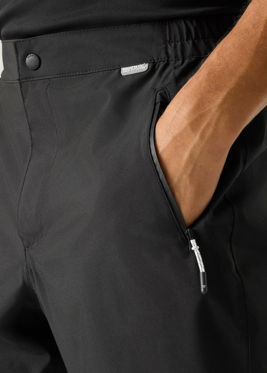 Regatta Black Highton Stret Waterproof, Breathable Trousers
