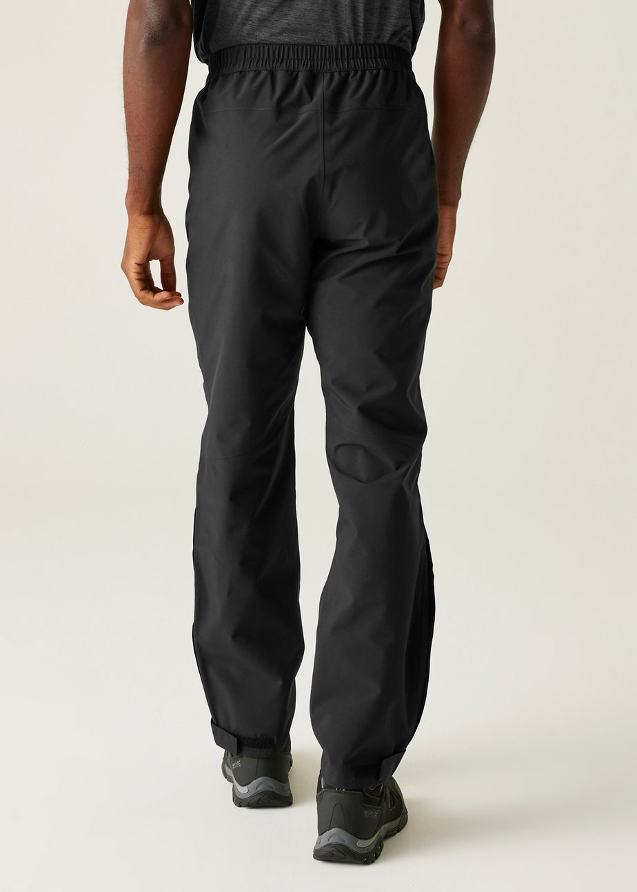 Regatta Black Highton Stretch Waterproof Breathable Isotex Stretch Overtrousers