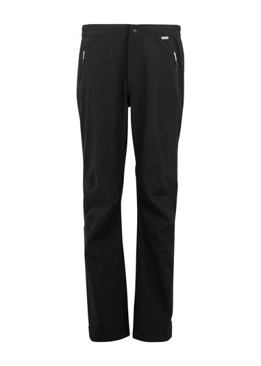 Regatta Black Highton Stretch Waterproof Breathable Isotex Stretch Overtrousers