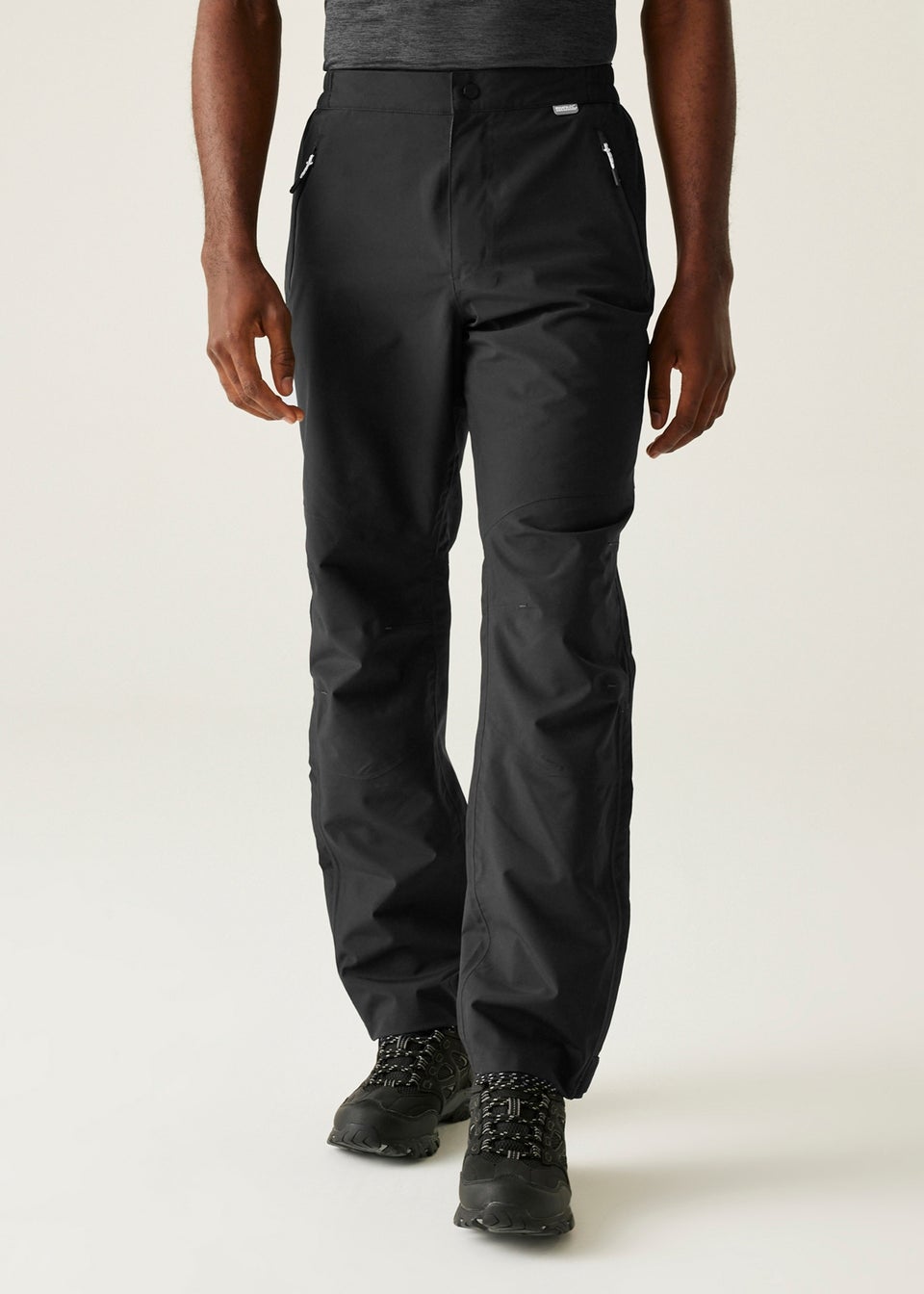 Regatta Black Highton Stretch Waterproof Breathable Isotex Stretch Overtrousers