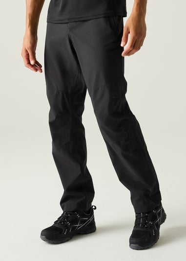 Regatta Black Highton Stret Waterproof, Breathable Trousers