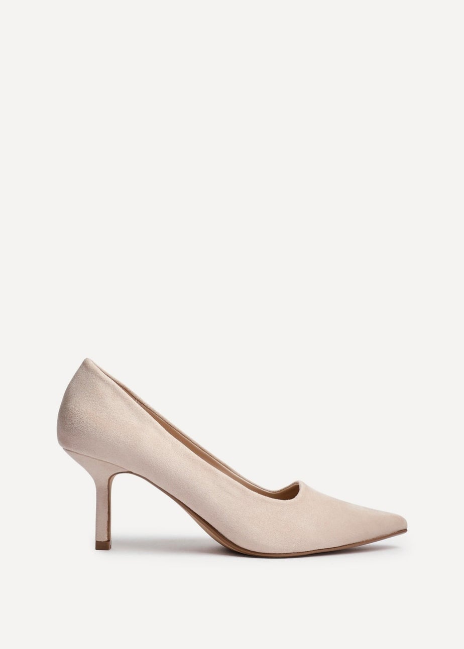 Linzi Kat Sand Faux Suede Court Heels
