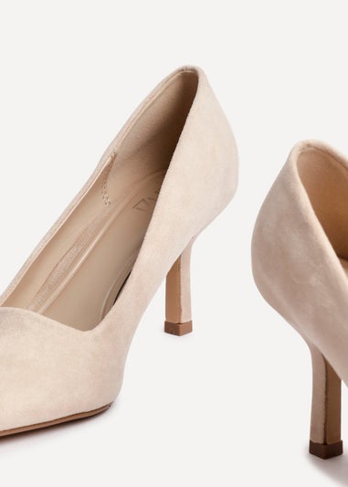 Linzi Kat Sand Faux Suede Court Heels