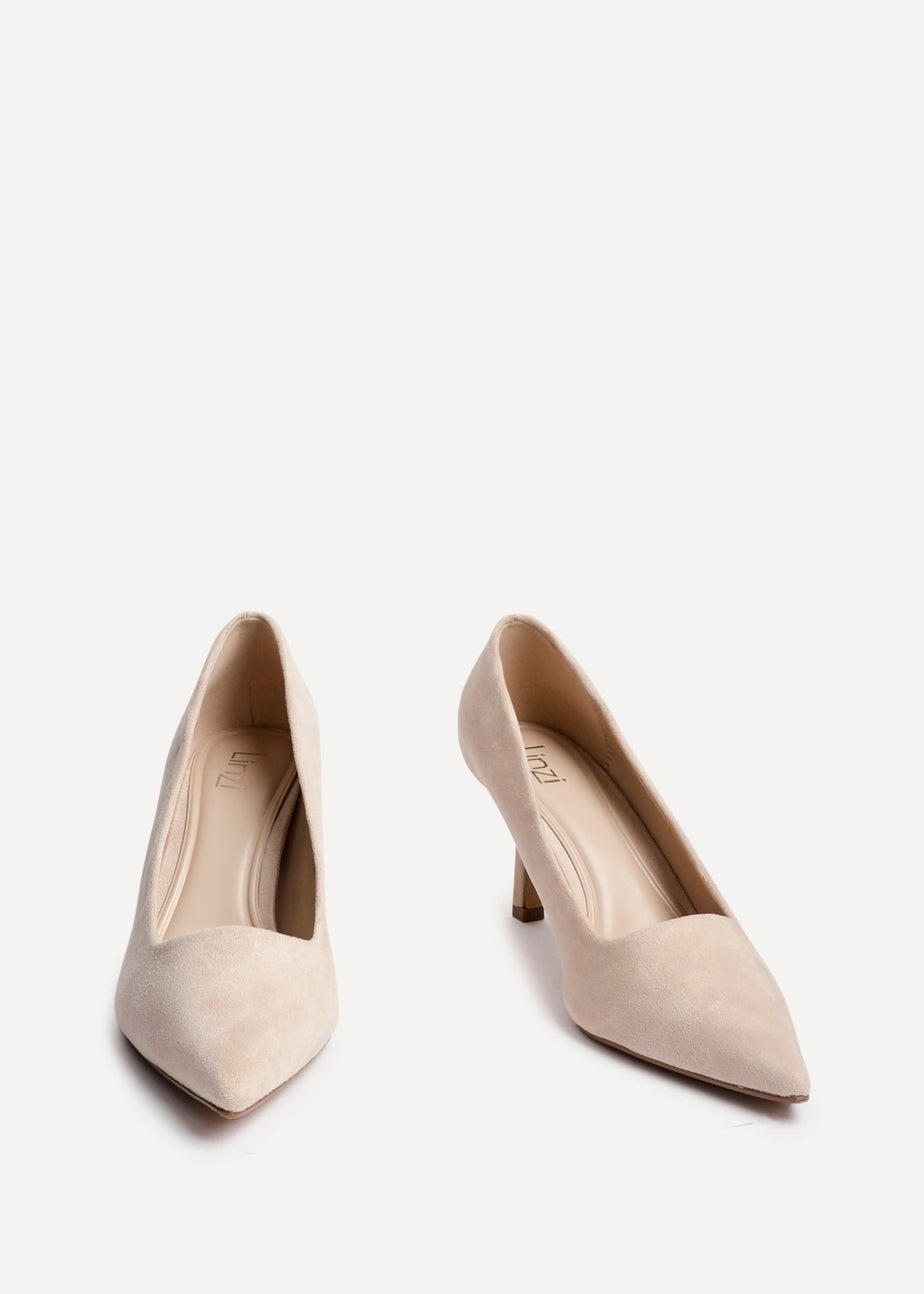 Linzi Kat Sand Faux Suede Court Heels