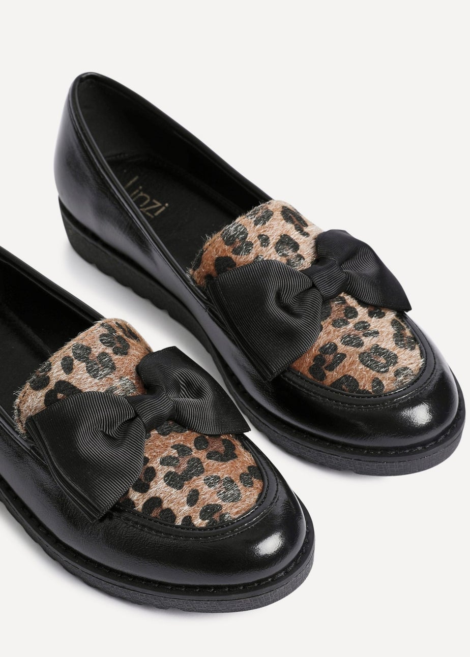 Linzi Cathy Multi Leopard Print Classic Slip On Loafer