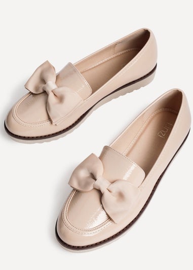 Linzi Cathy Camel Patent Classic Slip On Loafer