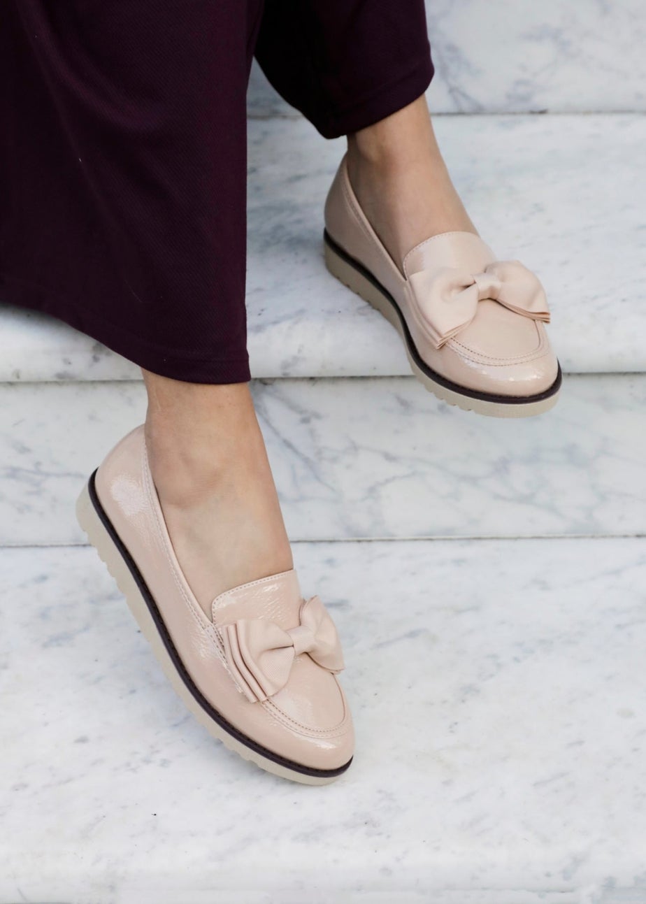 Linzi Cathy Camel Patent Classic Slip On Loafer